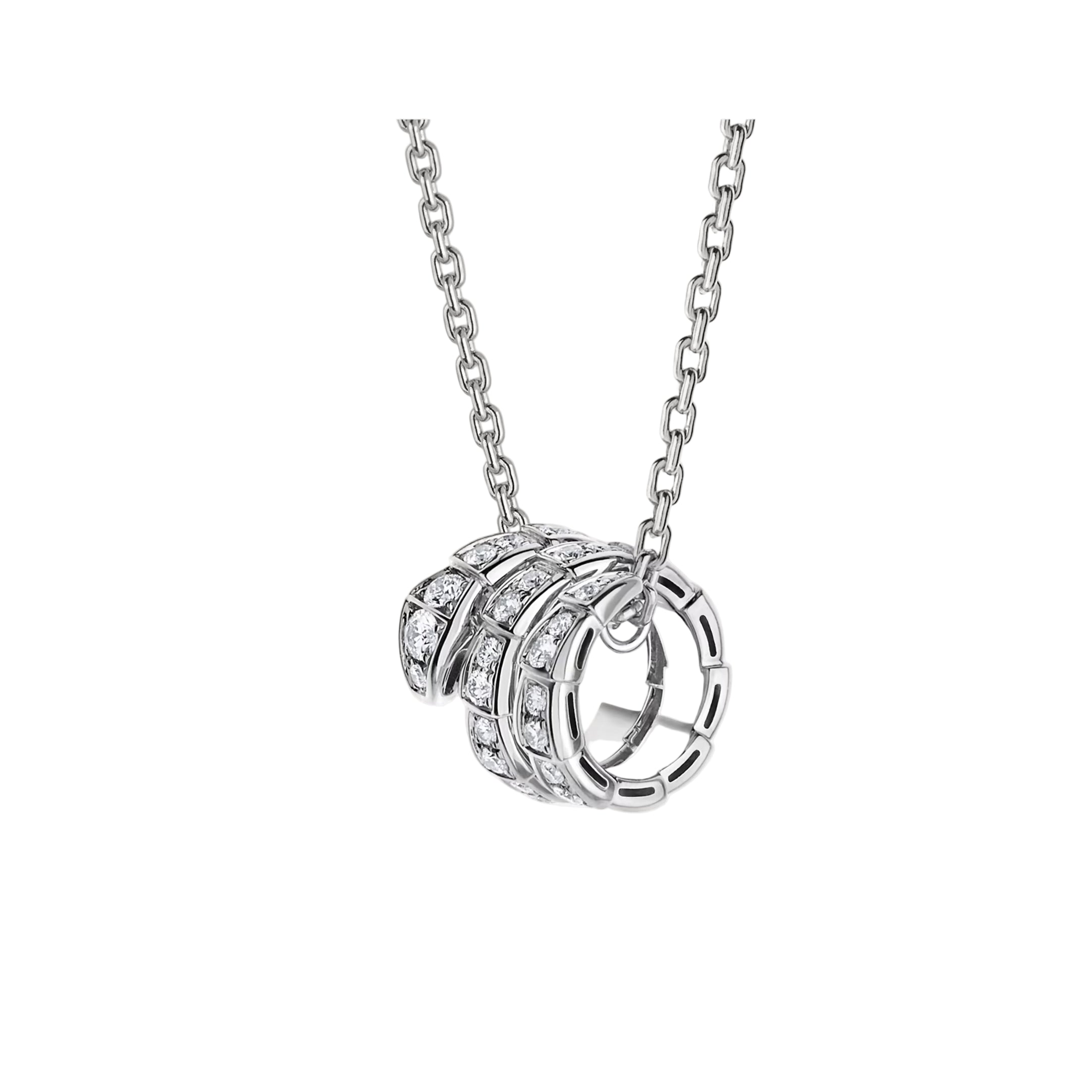 14ct White Gold Serpenti Pendant